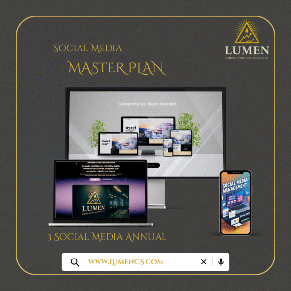 Master Plan ANUAL, Administración de 3 Redes Sociales