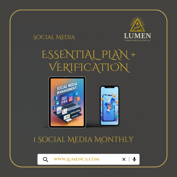 Plan Esencial Mensual + Revision, Administración de 1 Red Social